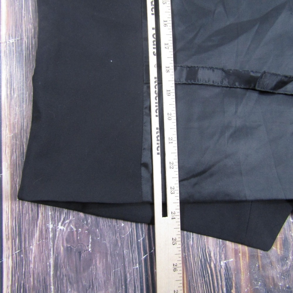 Suit Vest J. Ferrar Mens XL Black Solid Polyester Spandex 3 Piece Slim Belted - Picture 6 of 6